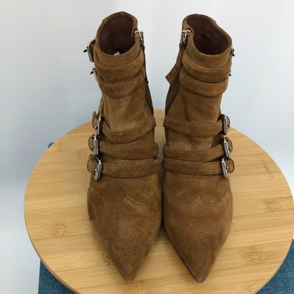 Tabitha Simmons Brown Christy  Suede Ankle Boots size EU 36.5 - Picture 8 of 16